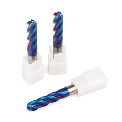 Katı Tungsten Karbür 2 Ağızlı D10R5 Bilyalı Uçlu Parmak Frezeler Hrc65 Sx