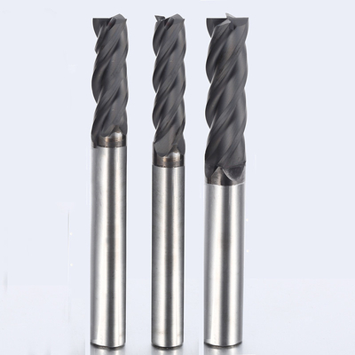 Grafit için Elmas Kaplamalı Tungsten Karbür 4 Uzun Flüt Frezeler 10mm