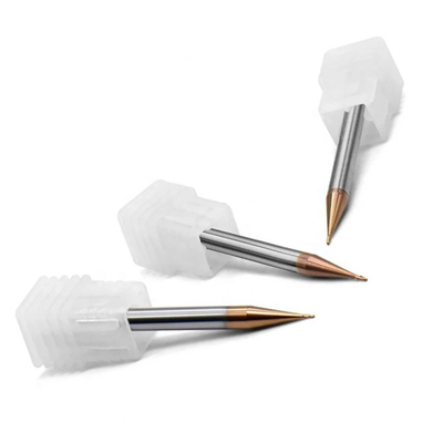 0.2mm Mikro Parmak Frezeler Tungsten Karbür Helis Açısı 35 Derece