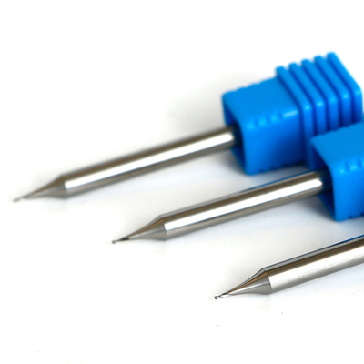 Katı 0.6mm Kare Mikro Parmak Frezeler Düz Şaft