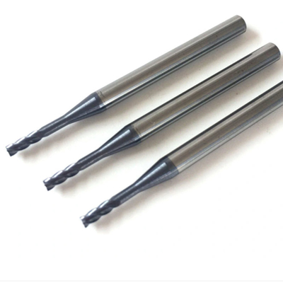 Uzun Boyun Sertliği Çelik Katı Tungsten Karbür 2.5mm Parmak Freze Hrc65