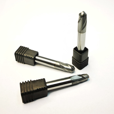 Katı Tungsten Karbür 2 Ağızlı D10R5 Bilyalı Uçlu Parmak Frezeler Hrc65 Sx