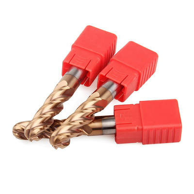 Katı Tungsten Karbür 2 Ağızlı D10R5 Bilyalı Uçlu Parmak Frezeler Hrc65 Sx