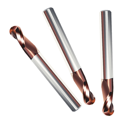 Yüksek Sertlik Çelik için Katı 2 Flüt R3 Tungsten Karbür Parmak Frezeler Hrc65 SX