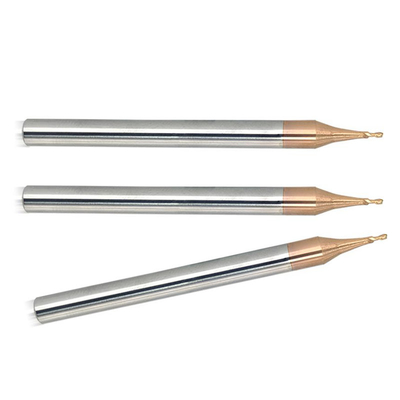Katı Tungsten Karbür 0,5 mm Parmak Frezeler Kare Hrc55