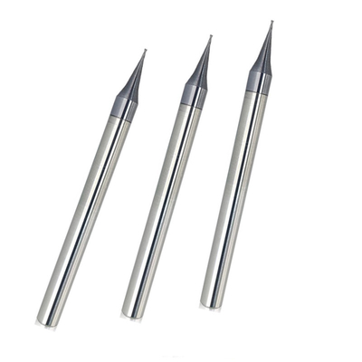 Düz Şaft İki Ağızlı 0.3mm Kare Mikro Parmak Frezeler Hrc65