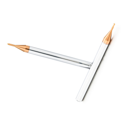 Çelik için Katı Tungsten Karbür 2 Flüt R0.5 Bilyalı Uçlu Frezeler
