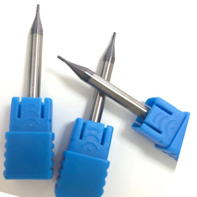 Sertleştirilmiş Çelik İçin Çelik İçin Katı 2 Flüt D0.6 Tungsten Karbür Parmak Frezeler