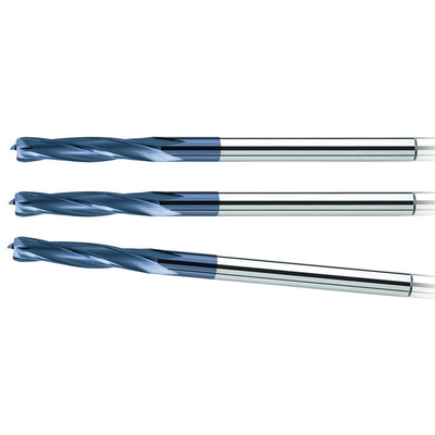 2 Ağızlı 4mm Karbür Parmak Freze R0.5 Köşe Yarıçaplı Parmak Frezeler Hrc65 SX
